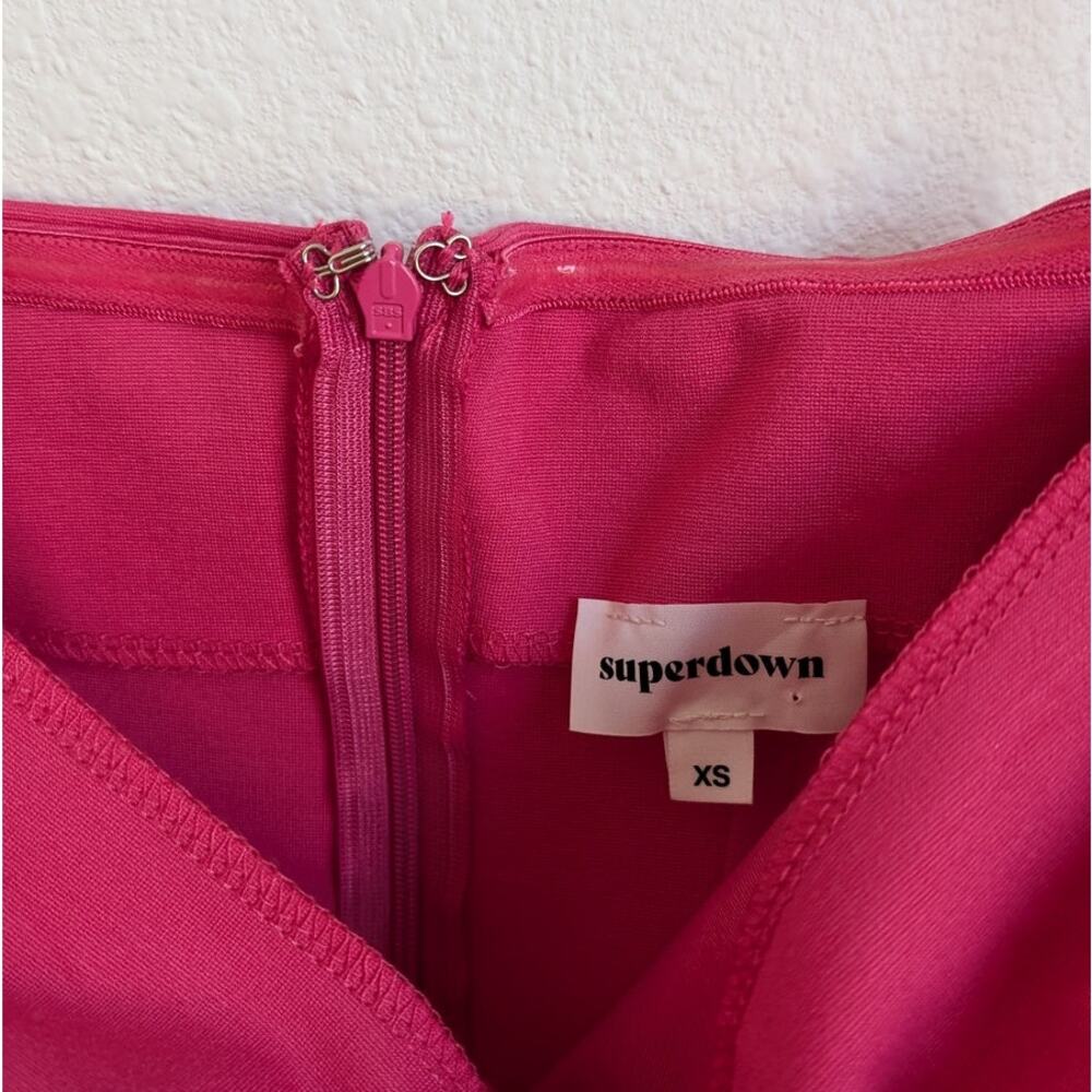 NWT Superdown Lilian Strapless Hot Pink Midi Bodycon Dress, size XS - Picture 5 of 9